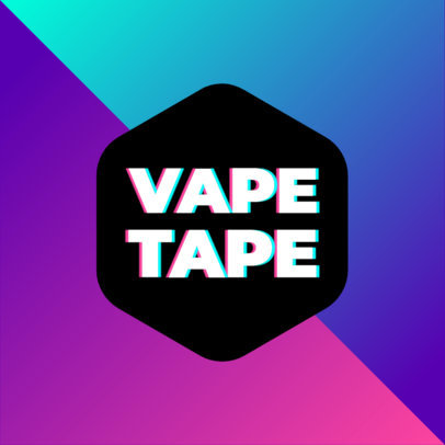 Logo Generator Featuring Glitch-Style Typeface with Geometric Badges 3365