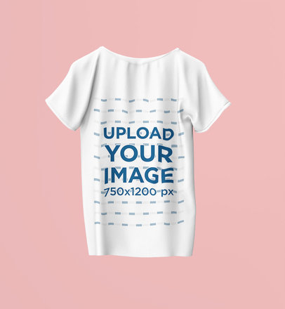 Back View Mockup of a Customizable T-Shirt Against a Plain Color Backdrop 4723-el1
