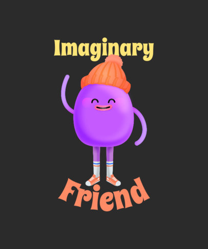 Cartoonish T-Shirt Design Generator Featuring an Imaginary Friend Illustration