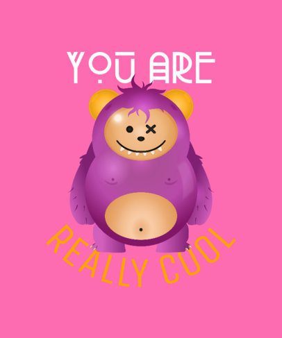 T-Shirt Design Maker with a Cute Teddy Bear Cartoon