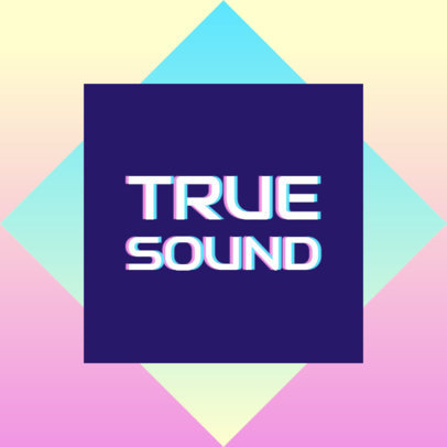 Logo Maker with Glitch-Style Text