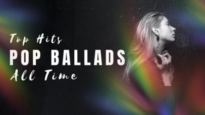 YouTube Thumbnail Template for a Pop Ballads Ranking 2643a