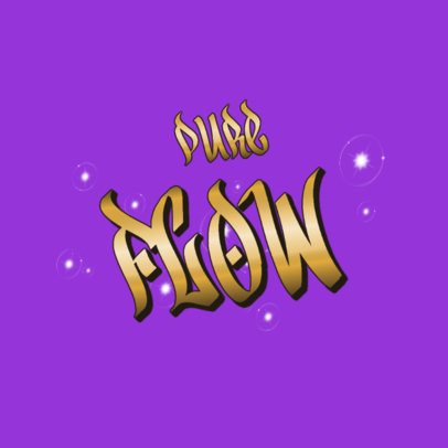 Logo Maker with Graffiti-Style Metallic Font 3366c