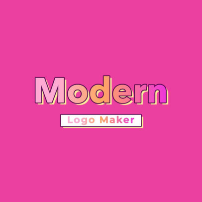 Abstract Logo Generator with Colorful Bold Typography