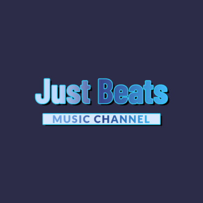 Logo Creator for a Music Channel Featuring Gradient Monochromatic Text
