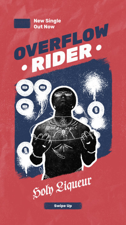 Instagram Story Maker with Graffiti-Style Graphics for a Rapper New Single Ad 1946a