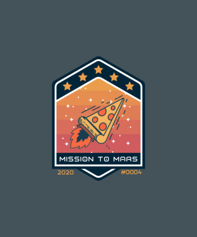 T-Shirt Design Maker Featuring Space Badge Graphics