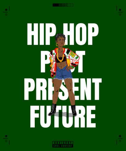  T-Shirt Design Maker Featuring Illustrations of Hip-Hop Through Time 2620