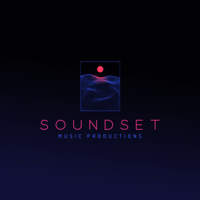 Minimalist Music Logo Maker with Sound-Themed Icons
