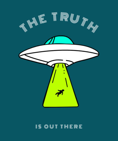 Cool T-Shirt Design Generator Featuring an Alien Spaceship Clipart 437h 75-2665