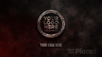 Intro Maker Featuring a Steel-Texture Logo Reveal with Smoke Animations 107-el1