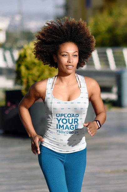 Mockup of a Woman Wearing a Tight Fit Tank Top 38194-r-el2