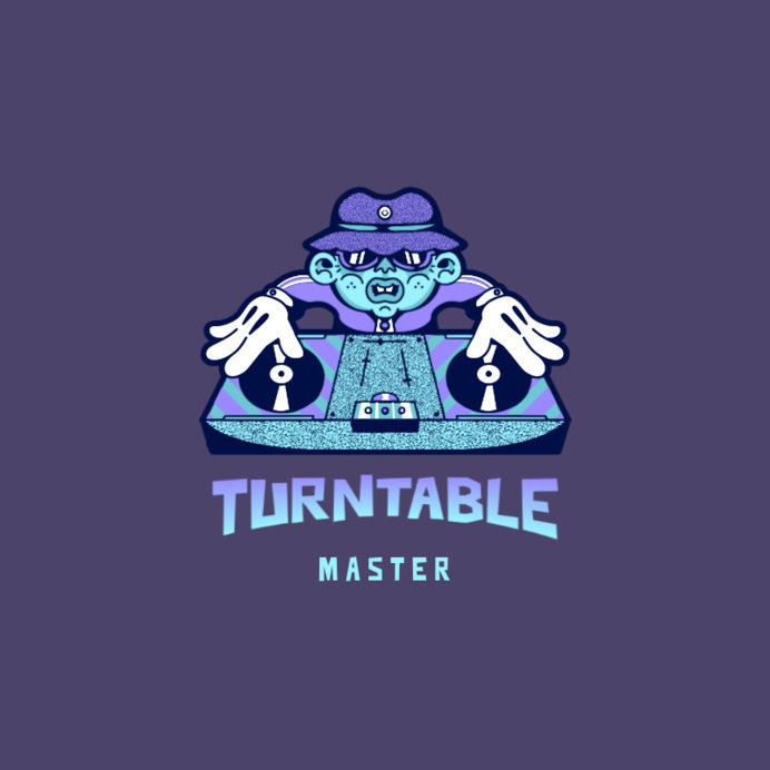 Cartoonish Logo Template for a DJ