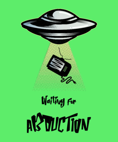 Abduction-Themed T-Shirt Design Maker for Alien Fans