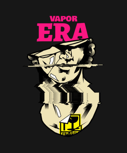 Trendy T-Shirt Design Creator Featuring a Sculpture with a Glitching Effect