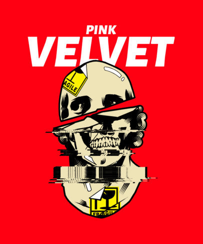 Cool T-Shirt Design Maker with a Digital Glitch on a Sculpture Graphic