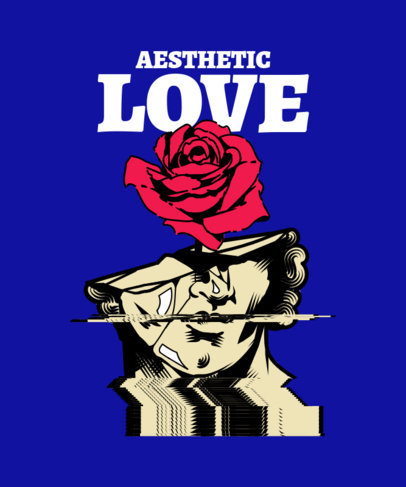 T-Shirt Design Creator with a Glitching Sculpture Graphic