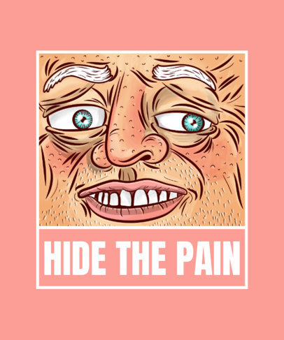 T-Shirt Design Maker Featuring an Old Man's Face