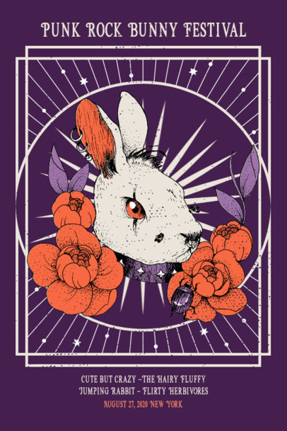 Illustrated Poster Design Maker for an Outdoor Music Festival 1937e