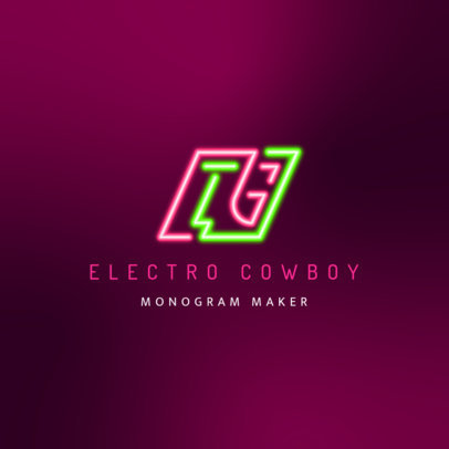 Gaming Logo Maker Featuring a Futuristic Neon Monogram