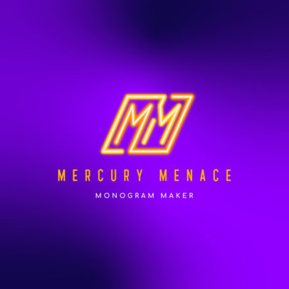 Monogram Logo Creator Featuring Neon Colors