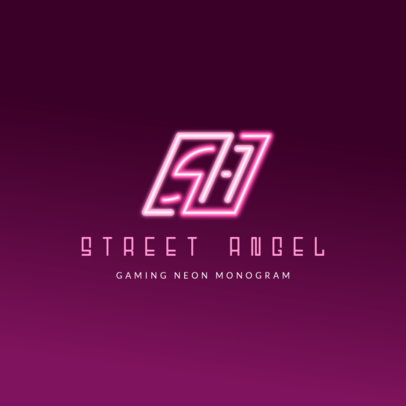 Minimalist Logo Creator Featuring a Pink Monogram 3374h