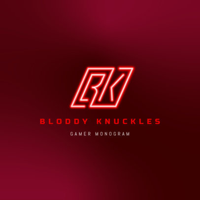 Monogram Logo Maker Featuring a Gradient Background