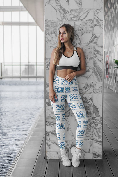 Leggings Mockup Featuring a Woman Casually Posing 4768-el1