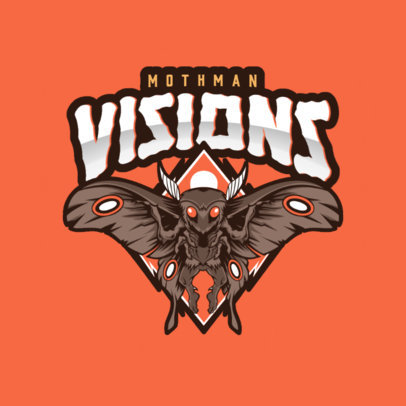 Gaming Logo Maker Featuring an Illustration Inspired by the Mothman