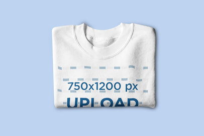 Mockup of a Folded Crewneck Sweatshirt Placed on a Colored Surface 