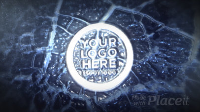 Intro Maker Featuring a Logo Incrusted in a Crystal Ice Surface