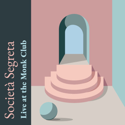 Album Cover Creator with the Illustration of an Architecture Perspective 2636b