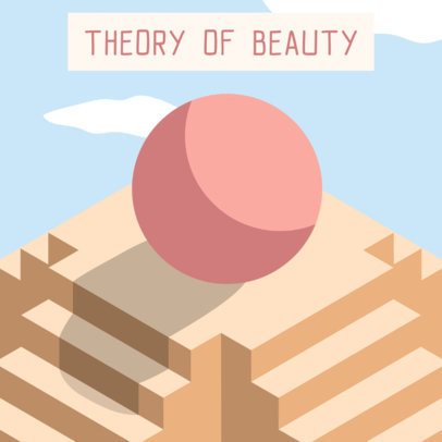 Album Cover Generator with a Surreal Illustration with Flat Colors 2636c