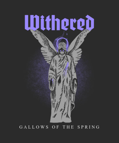 Musician T-Shirt Design Template with a Death Angel