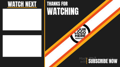 YouTube End Screen Video Maker with Colorful Frames to Reveal a Logo