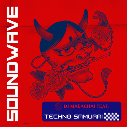 Album Cover Design Maker with an Inked Demon Graphic 2626a