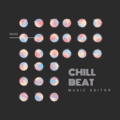 Abstract Logo Template Featuring a Gradient Circles Pattern