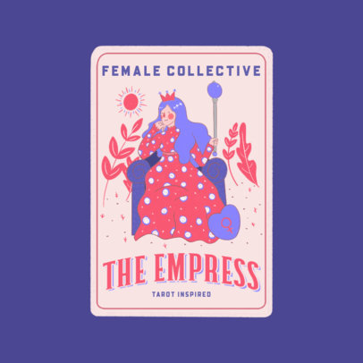 Logo Creator Featuring a Tarot Card of an Empress