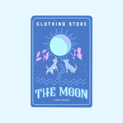 Clothing Store Logo Maker Featuring a Customizable Tarot Card