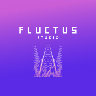 Minimalist Music Logo Maker with a Color-Gradient Background 3383a