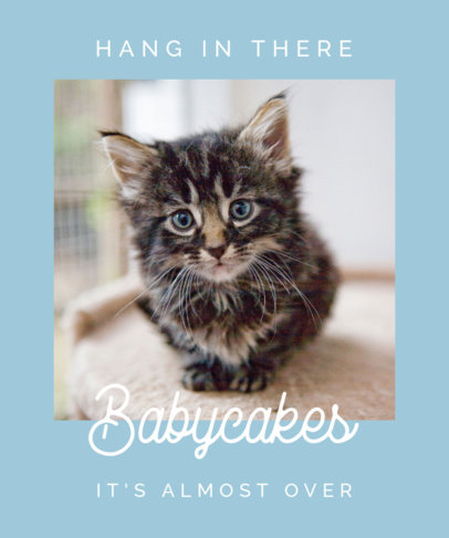 T-Shirt Design Generator Featuring a Picture of a Cute Kitten and a Quote