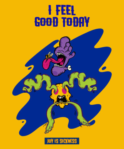 Colorful T-Shirt Design Generator with a Spooky Cartoon Illustration