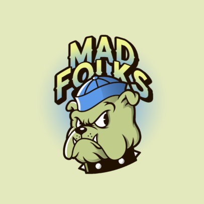 Gaming Logo Maker with a Cartoonish Bulldog Character