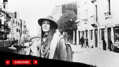 Customizable YouTube End Screen Video Maker for a Travel Vlogger  916-el1