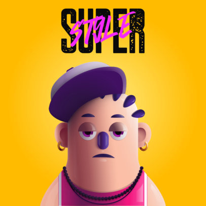 Hip Hop Avatar Logo Maker with 3D-Style Characters 3428