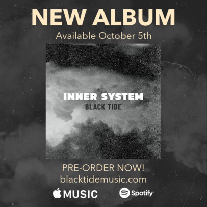 Instagram Post Design Template for a New Album Announcement