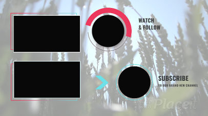 YouTube End Screen Video Maker Featuring Animated Circles