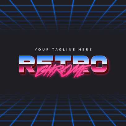 Retro Logo Maker Featuring Chrome Typography 3398