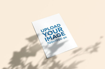 Mockup of an A5 Flyer Under the Shadow of a Tree 4829-el1