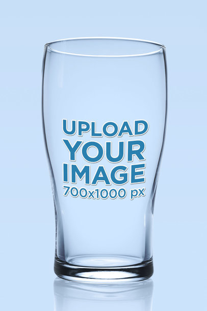 Mockup of an Empty Beer Glass